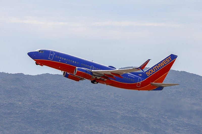 A Southwest 737-700 taking off