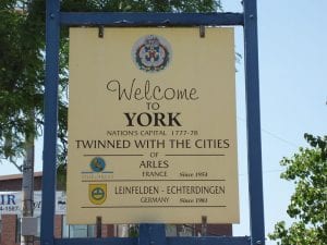 York City welcome sign