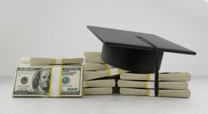 Graduation cap and money