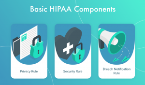 Graphic of basic HIPAA components, courtesy of author.