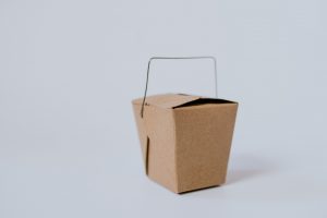 Paper mini takeout box; image by Kelly Sikkema, via Unsplash.com.