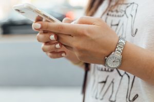 person holding a phone