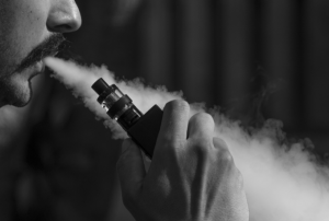 Man vaping; image by sarahjohnson1, via Pixabay.com.