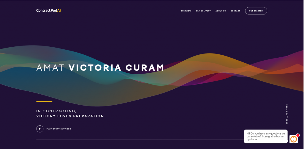 Amat Victoria Curam from ContractPodAi's website.