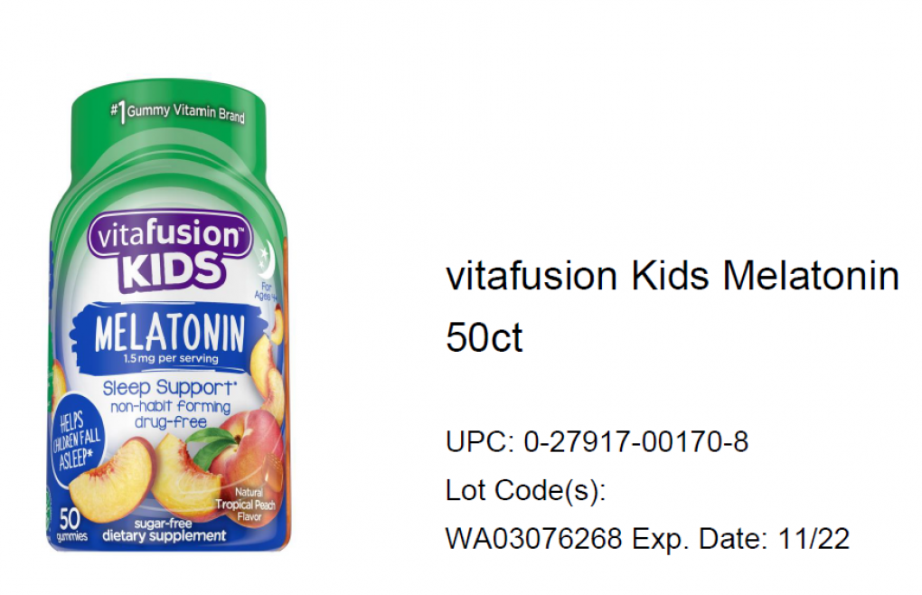 Recalled Vitafusion Vitamin