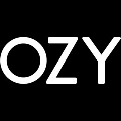 White letters on a black background spelling O Z Y