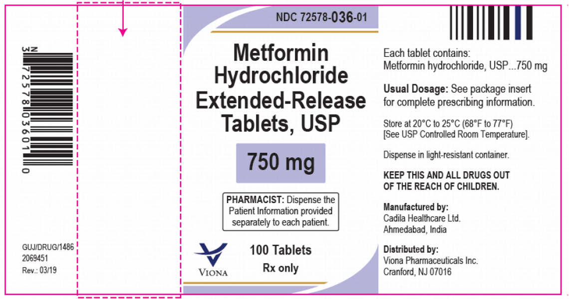 Recalled Diabetes Medication label