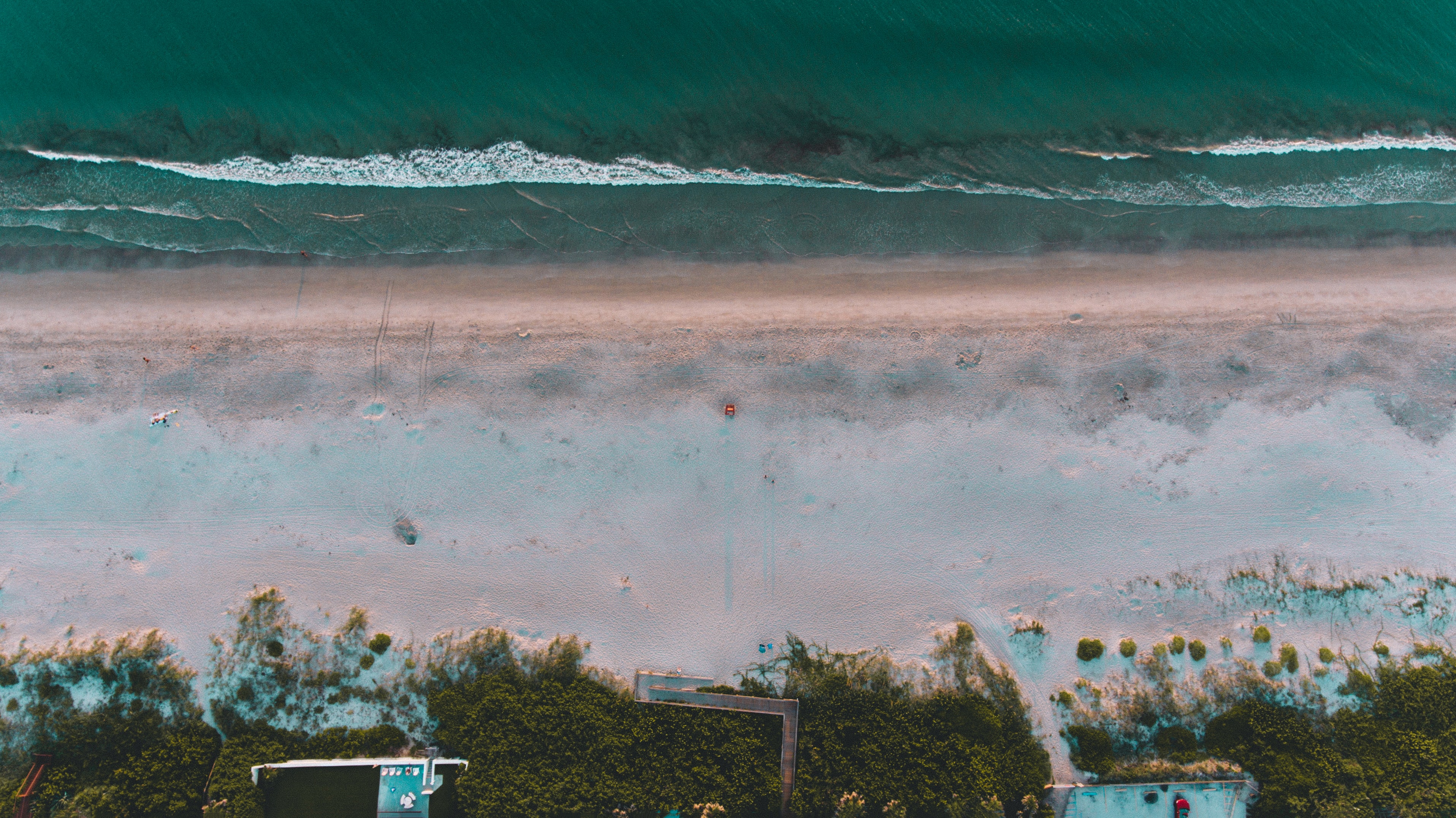 Aerial view by drone of Melbourne Beach, FL; image by Aral Tasher, via Unsplash.com.