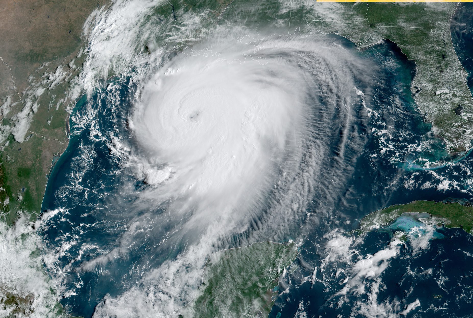 Hurricane Laura Approaches Gulf Coast; image by NOAA Satellites, via Flickr.com, public domain.
