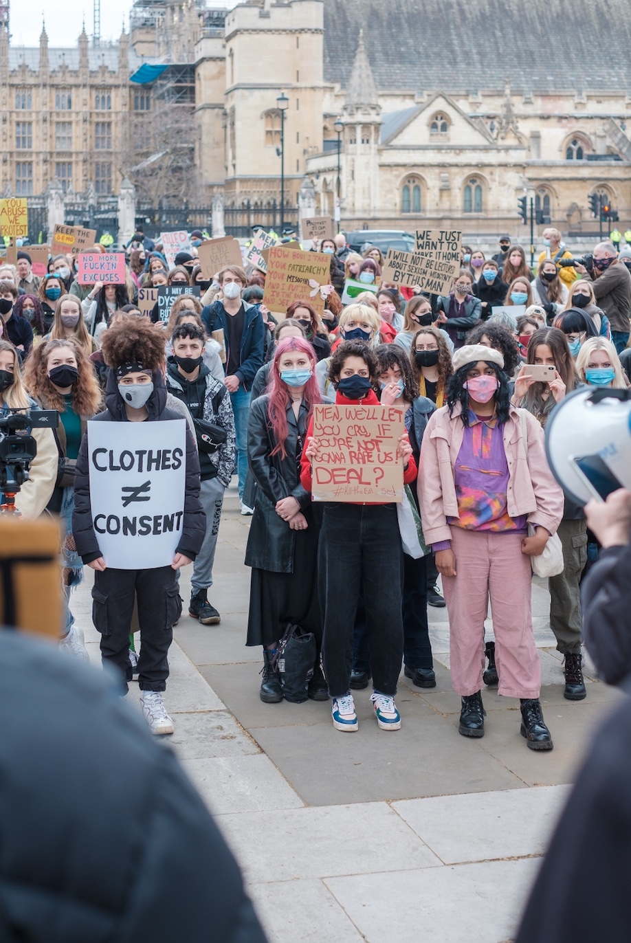 Protesting against sexual harassment; image by Ehimetalor Akhere Unuabona, via Unsplash.com.