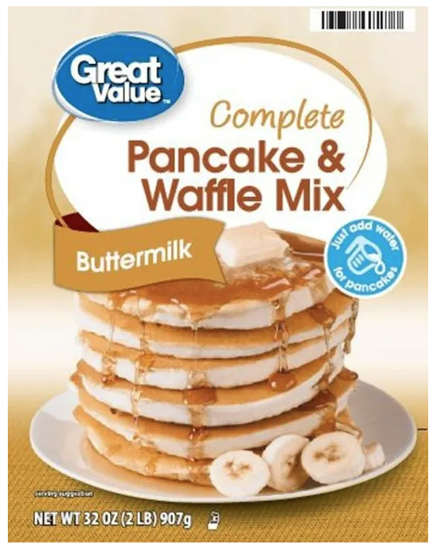 Recalled Walmart Pancake Mix