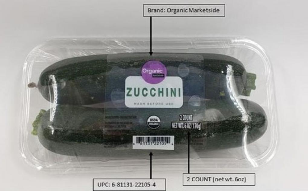 Recalled organic zucchini