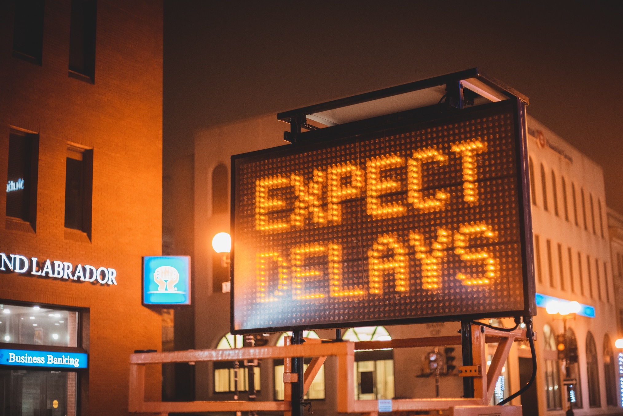 Expect delays sign; image by Erik McLean, via Unsplash.com.
