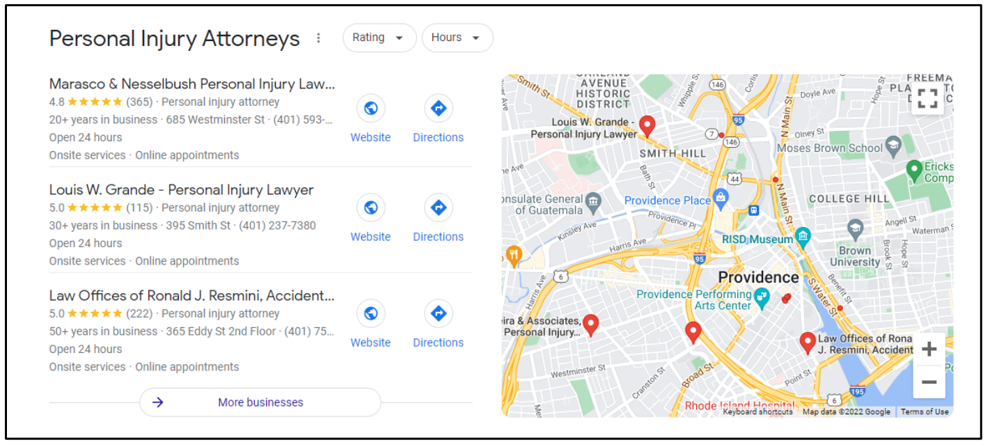 Google Business screenshot courtesy of author.