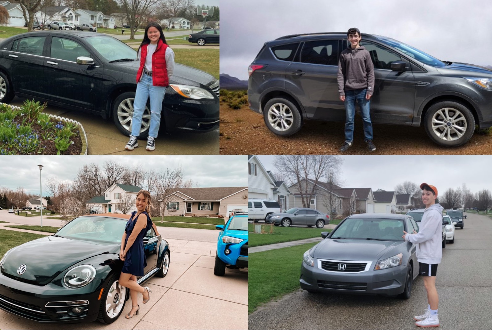 Top left to right: Anh Dang and Ethan Singer; bottom left to right: Rylie Steuer and Connor Wolfe; images courtesy of Michigan Auto Law.