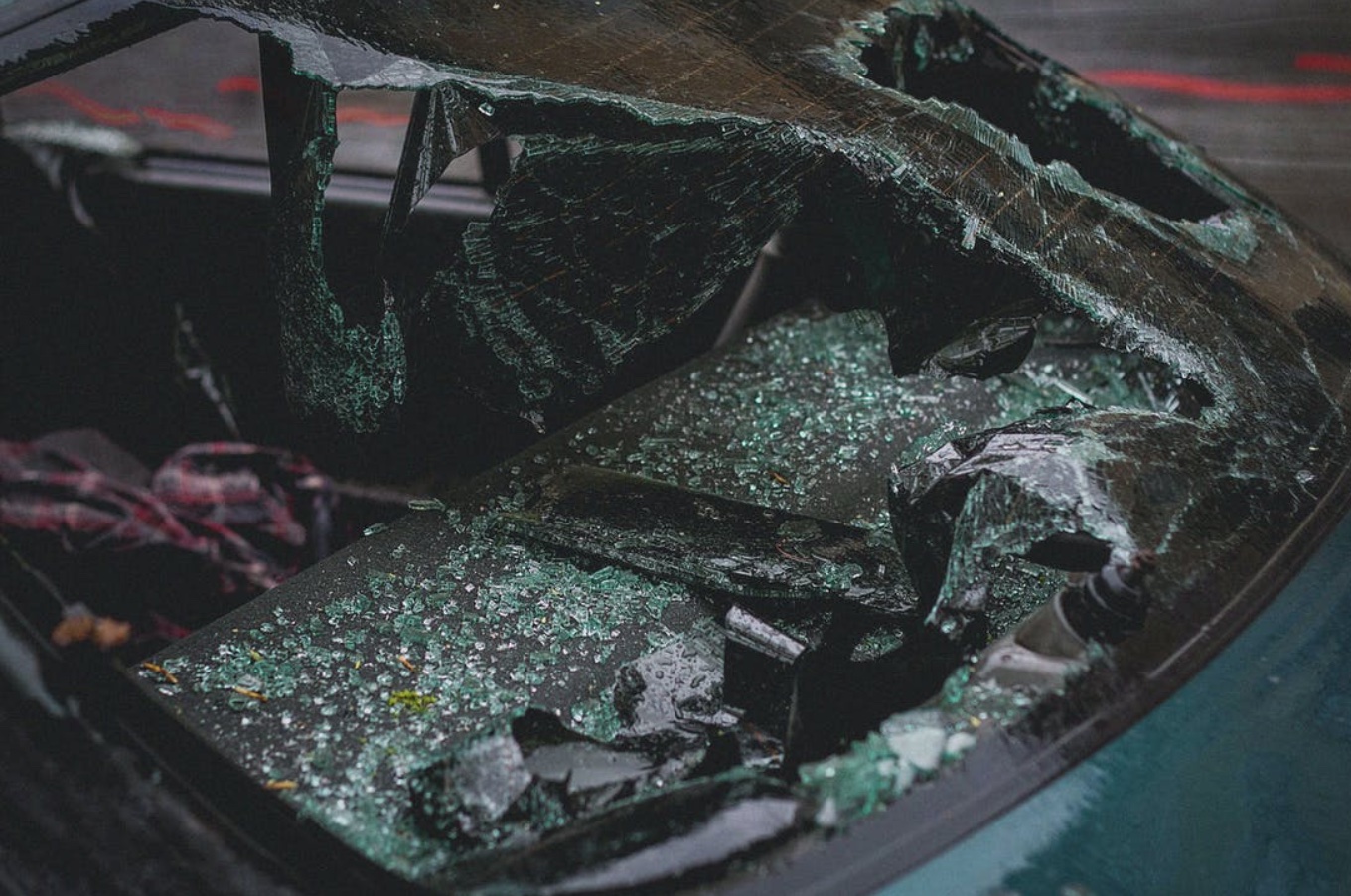 Broken windshield; image by Artyom Kulakov, via Pexels.com