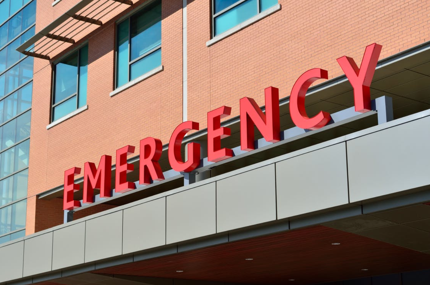 Emergency room sign; image by Pixabay, via Pexels.com.