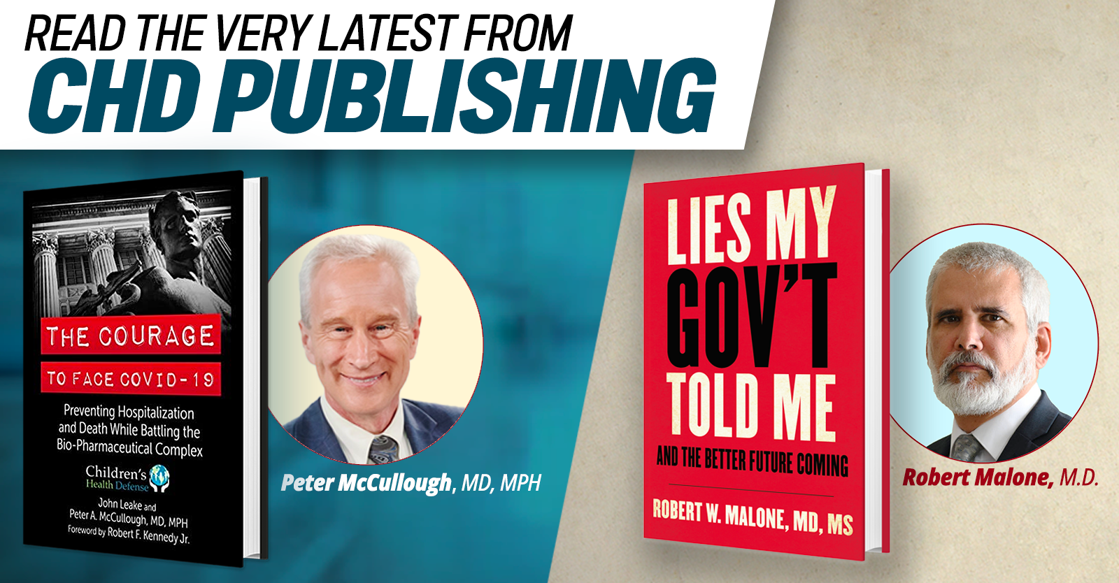 McCullough (left) and Malone (right) with their respective books. Image courtesy of CHD Publishing.