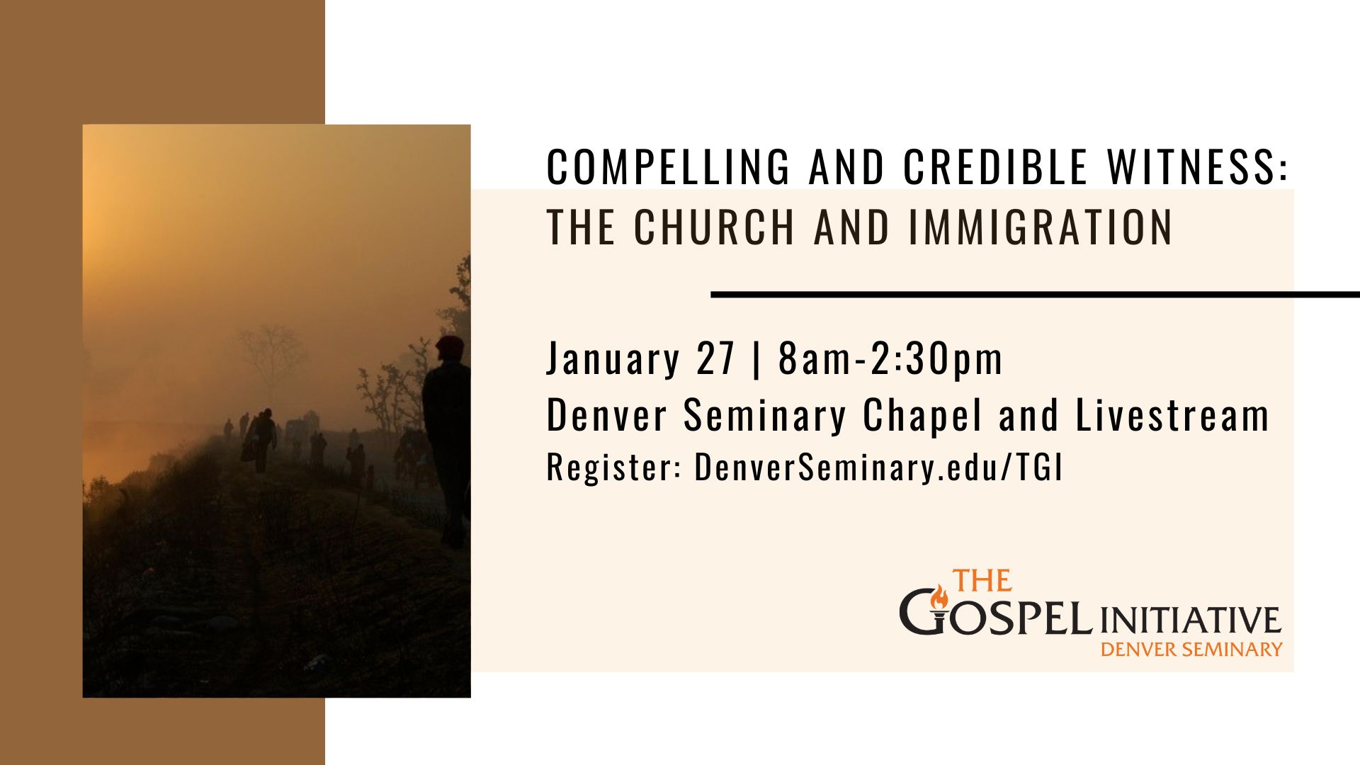 Compelling and Credible Witness conference announcement courtesy of The Gospel Initiative Denver Seminary.