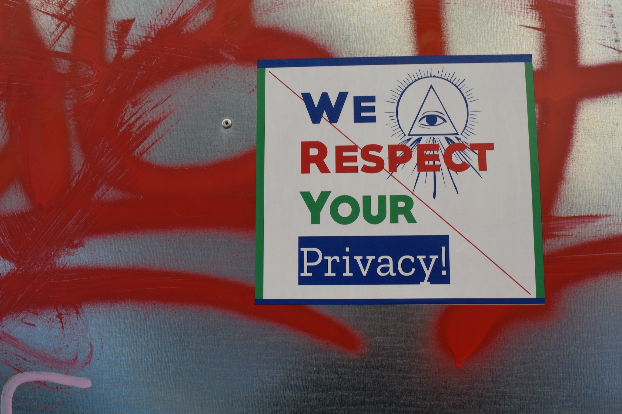 Sign saying We Respect Your Privacy; image by Marija Zaric, via Unsplash.com.