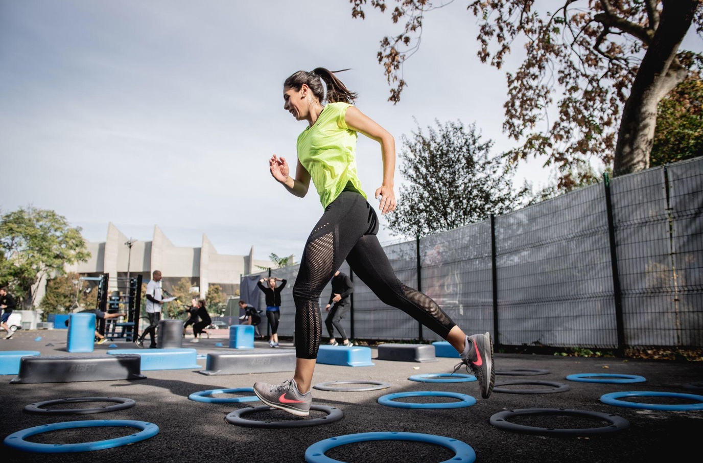 Woman doing outdoor exercise; image by Gabin Vallet, via Unsplash.com.