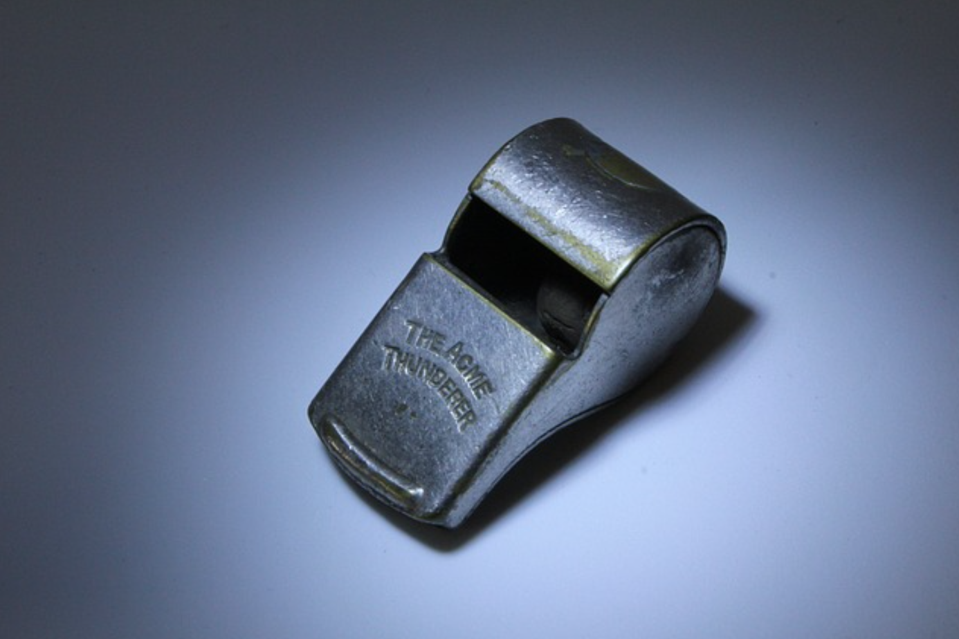 The Acme Thunderer metal whistle; image by Blue Budgie, via Pixabay.