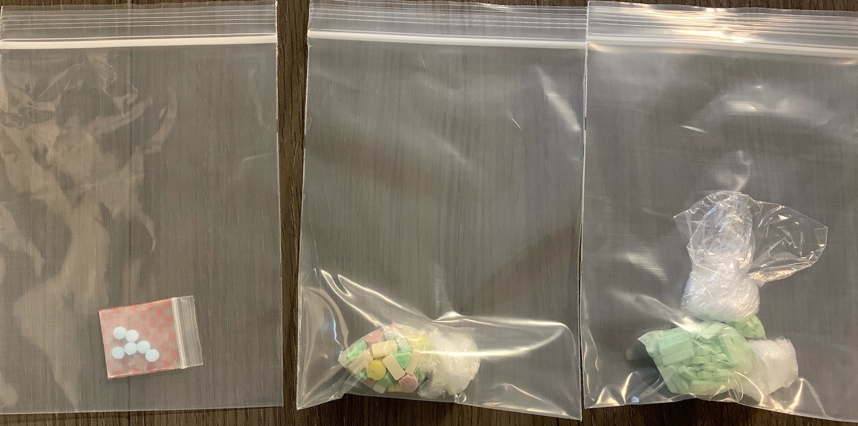Controlled substances found in Morgan's possession; image courtesy of press release.