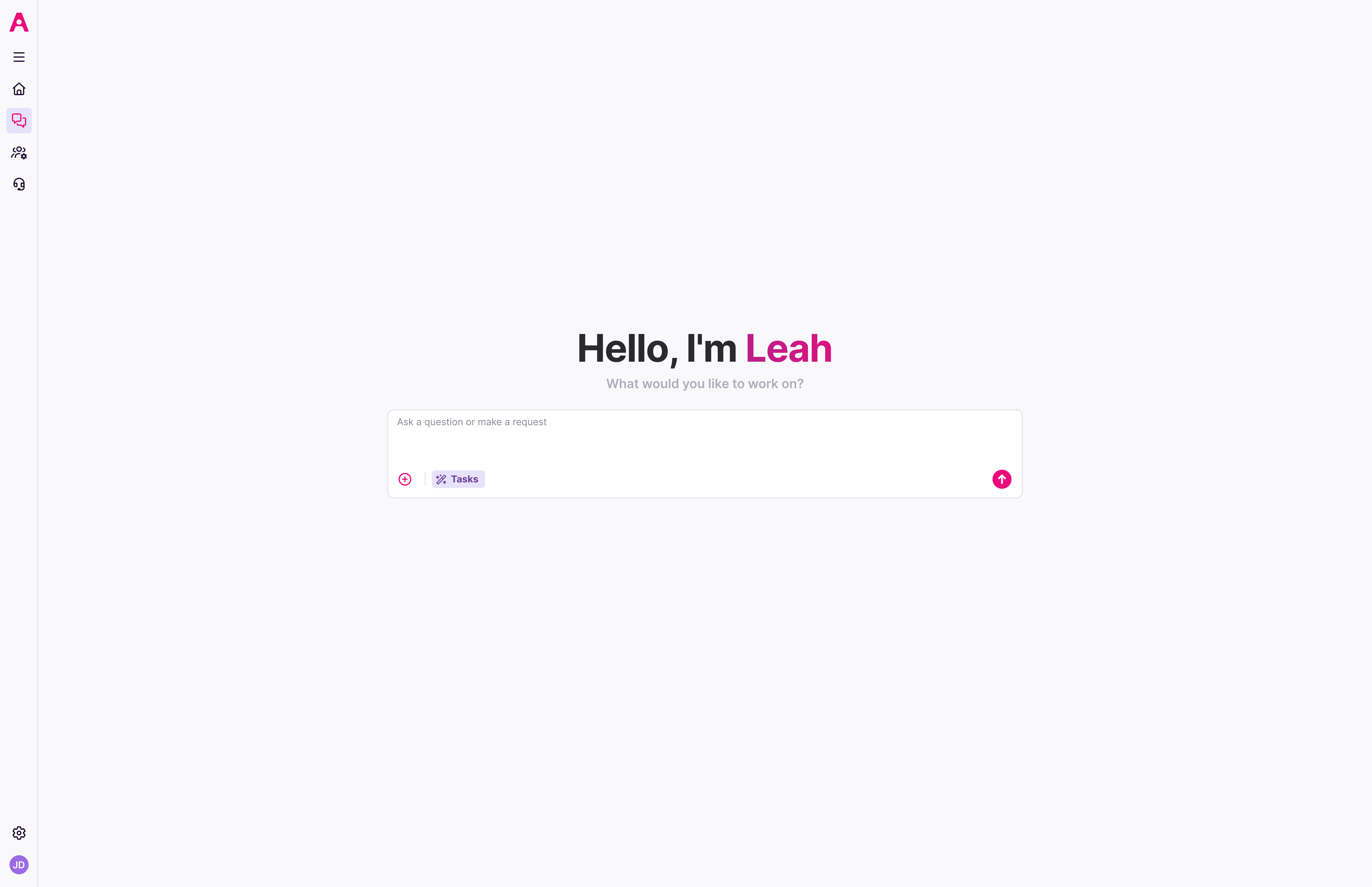 Leah welcome screen courtesy of Leah.