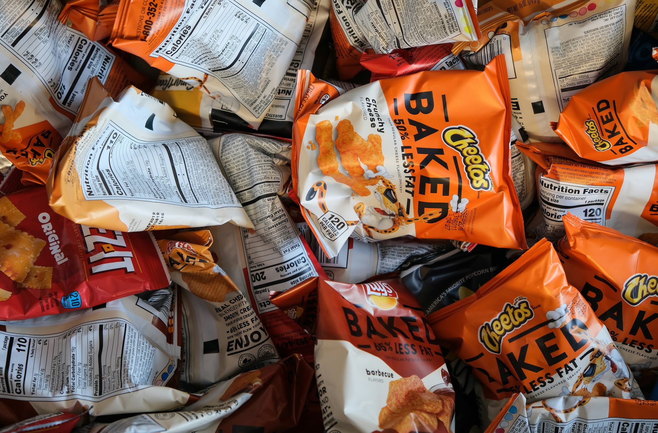Cheetos Baked chip bags; image by Ryan Quintal, via Unsplash.com.