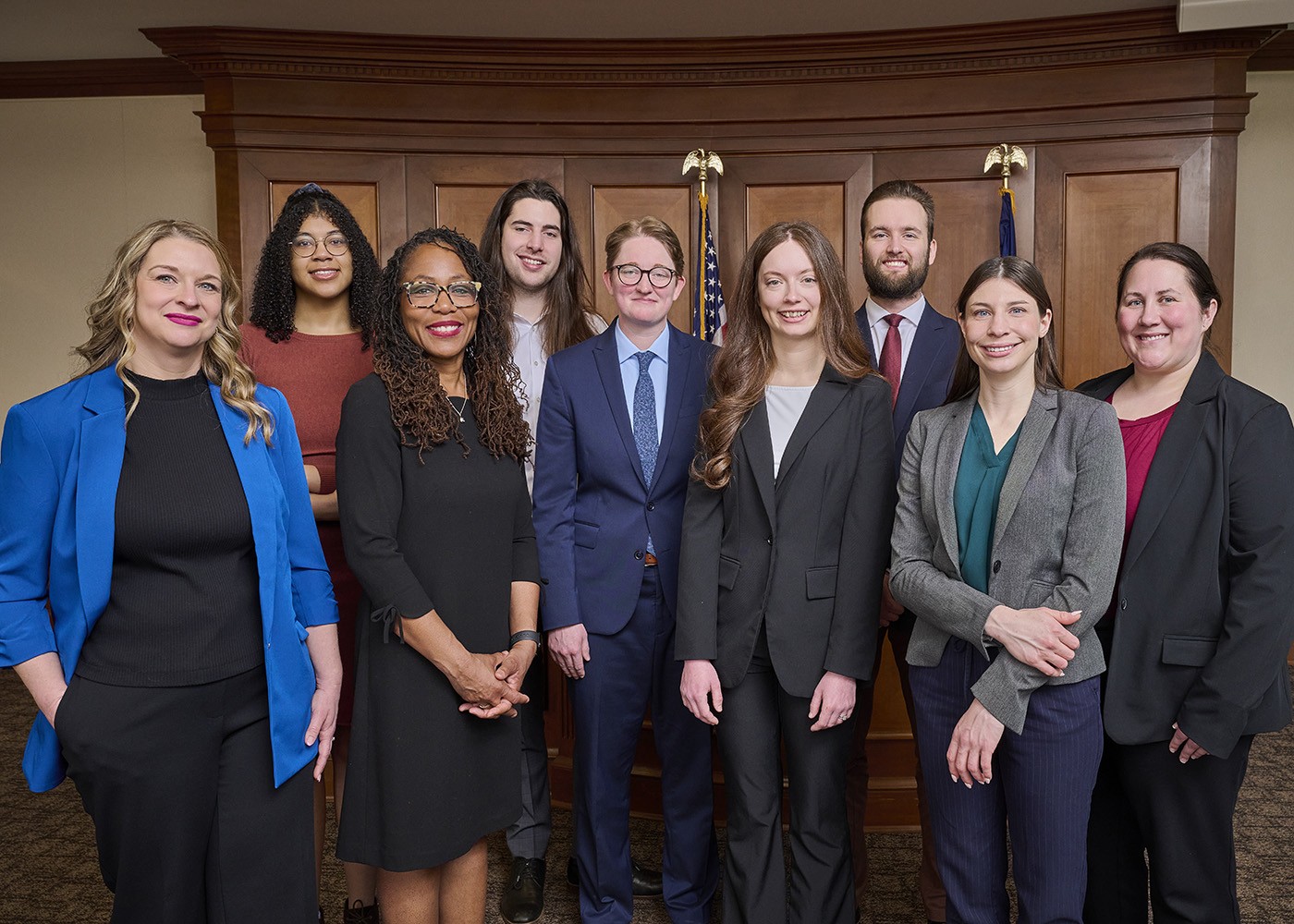 Staff members for Cooley Law School’s Innocence Project; image courtesy of Cooley Law School. See end of article for names.