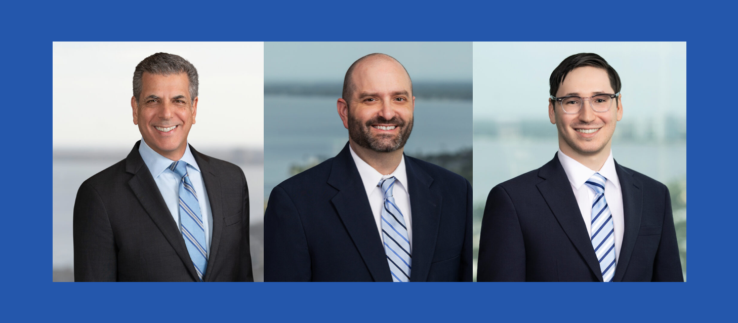 L-R: S. Berman, S. Traub, C. Robinson; images courtesy of Shumaker.